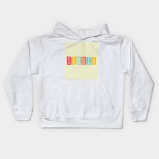 Summer - Yellow Stripes on - Kids Hoodie